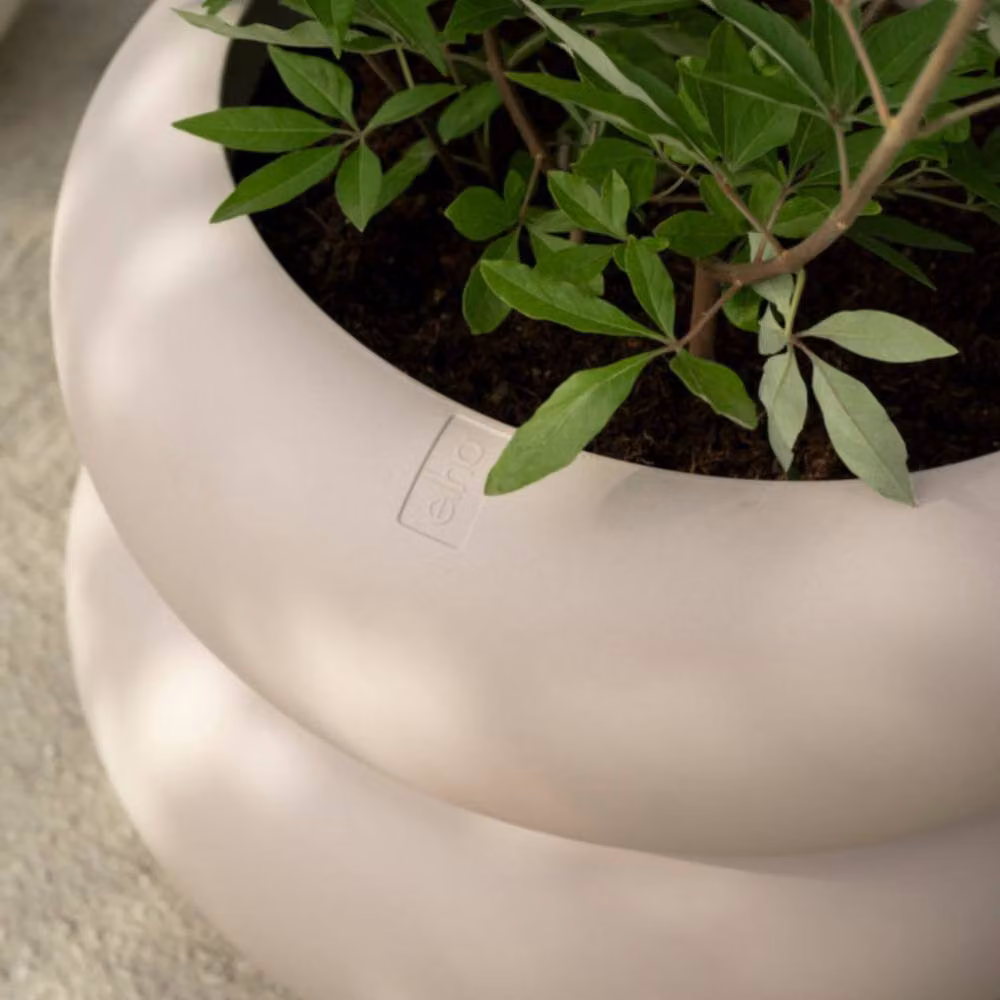 Charles Bentley Elho Amber Roll Low 43 Beige Indoor and Outdoor Plant Pot – 3