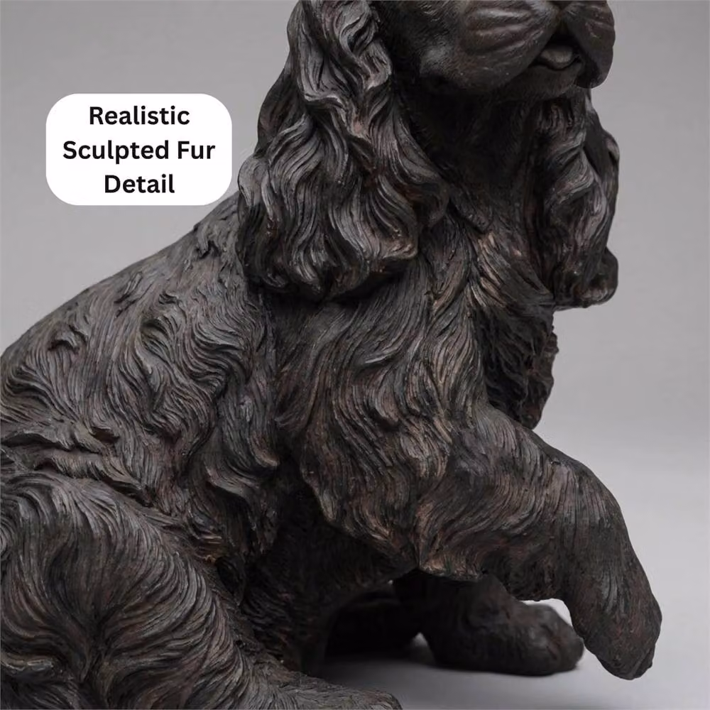 Havendro Cocker Spaniel Dog Statue Garden Ornament in Brown and Bronze – 3