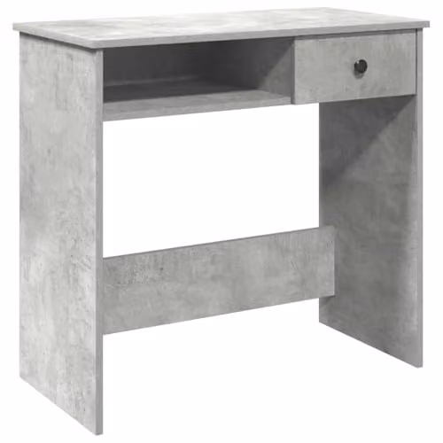vidaXL Writing Desk in Grey Engineered Wood, W: 80 cm, D: 40 cm, H: 75 cm