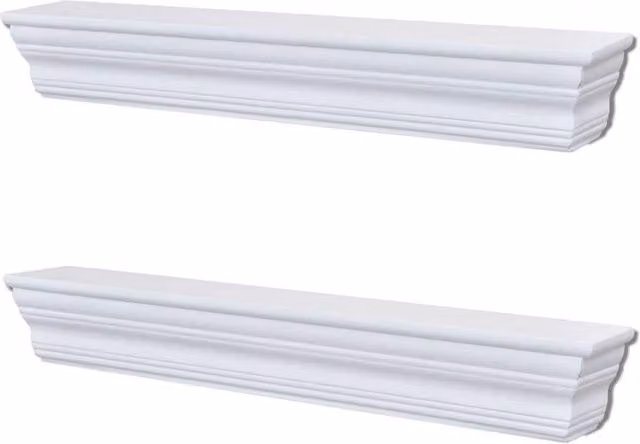 Berkfield Home Aaliyah Wall Mounted Shelves, 2 Pack, White