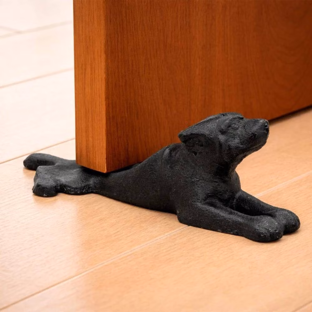 PAWNORA Cast Iron Animal Door Stop in Black – 4