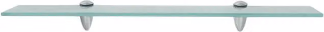 Berkfield Home Modern Floating Glass Shelves, 2 Pack, Clear, W: 60 cm, D: 10 cm, Thickness: 8 mm