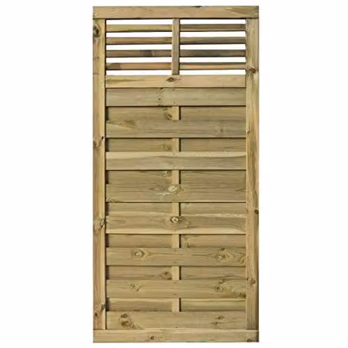 Rowlinson Langham Wood Gate and Screen in Brown, W: 90 cm, H: 180 cm