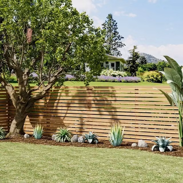 Livingandhome Single Wood Outdoor Fence Gate Panel in Brown and Yellow, W/H: 90 x 180 cm