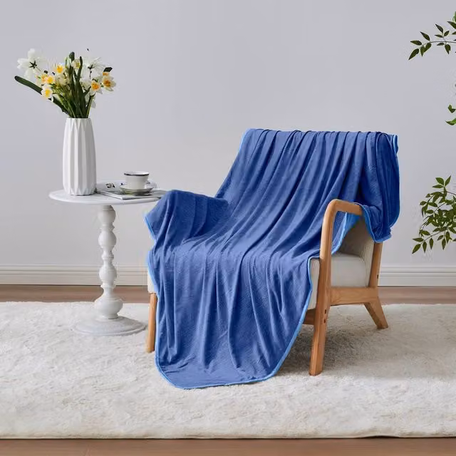 GAVENO CAVAILIA Single Bed Cooling Blanket in Blue, W/D/H: 130 x 170 cm – 1