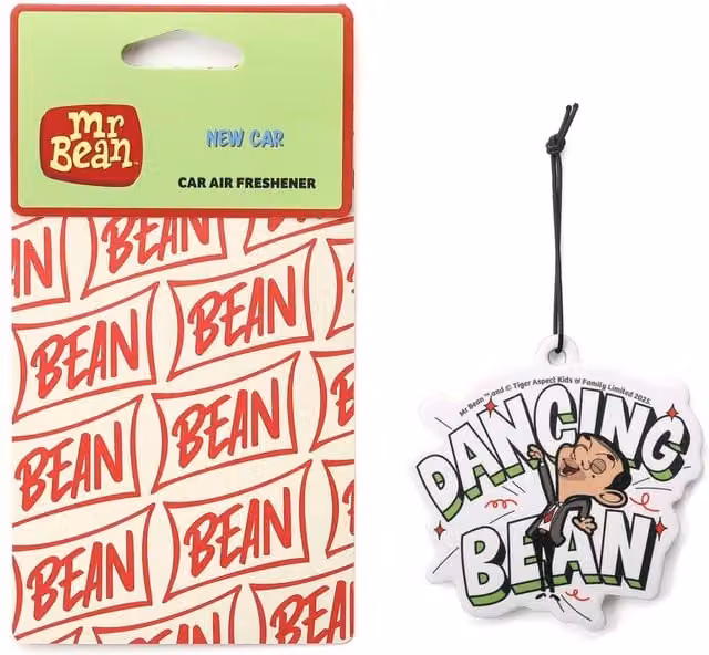 Mr Bean New Car Scent Hanging Car Air Freshener, White