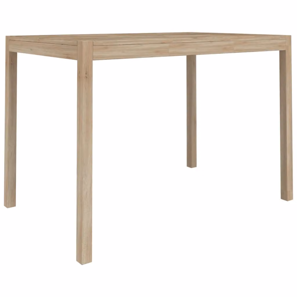 Berkfield Home Rectangular Solid Acacia Wood Dining Table in Brown, W/D/H: 110 x 70 x 75 cm – 2