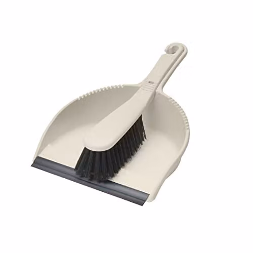 Addis Dustpan and Soft Brush Set in Beige – 1