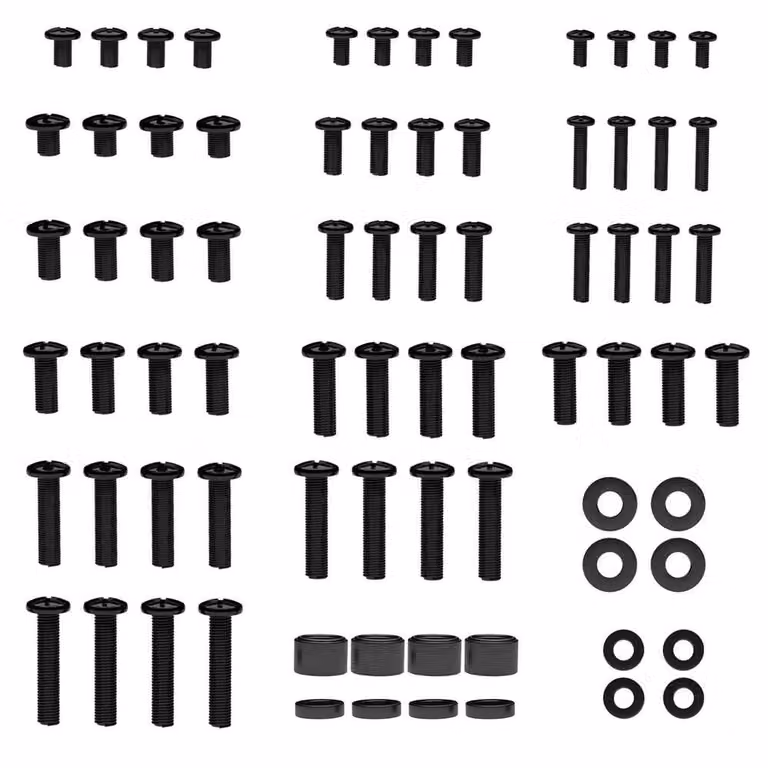 SPETLEK Universal TV Mounting Screws and Washers, Black