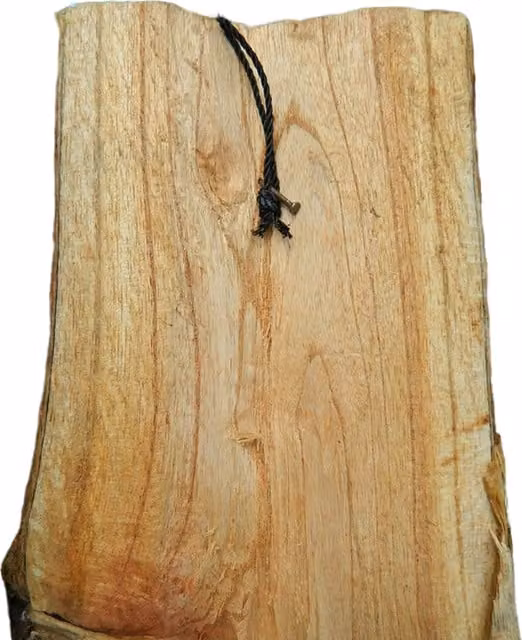 On Trade Winds Hand Carved Brown Wooden Owl Log Pendant