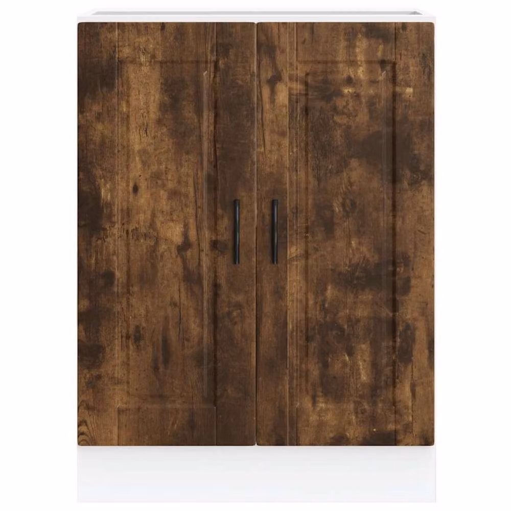 Berkfield Home Porto Smoked Oak Kitchen Base Cabinet in Brown – 3