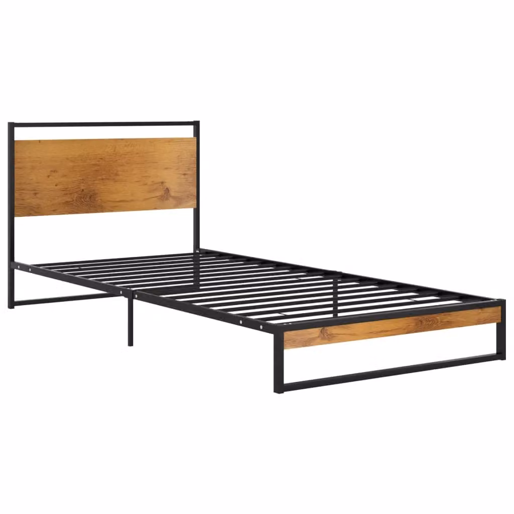 Berkfield Home Metal Bed Frame in Black, W/D/H: 100 x 200 cm – 2