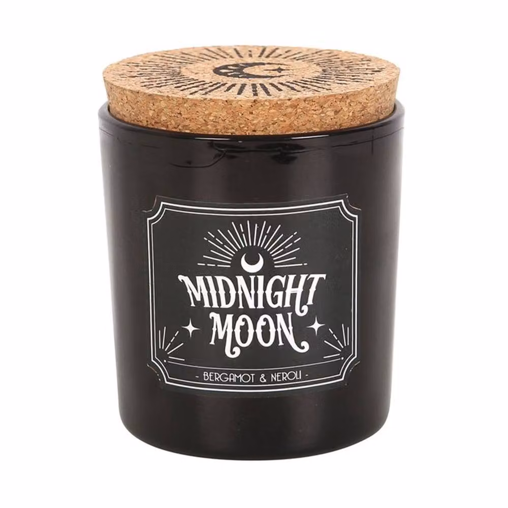 Uniqueful Midnight Moon Bergamot & Neroli Candle in Black, 200g – 4