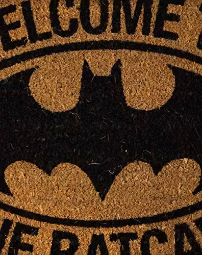 Vanilla Underground DC Comics Batman Coir Door Mat, Brown and Black, W/D/H: 60 x 40 x 1 cm – 2