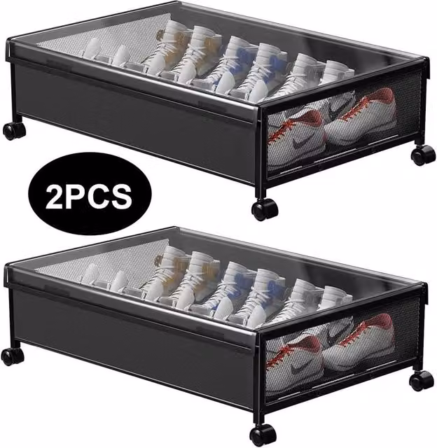 Havendro 2X Large Underbed Storage Box with Lid and Wheels in Black – 1