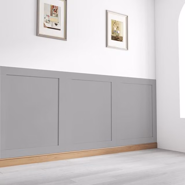 Home Treats 6-Piece Shaker Wooden Wall Panelling Kit in Brown or Grey MDF