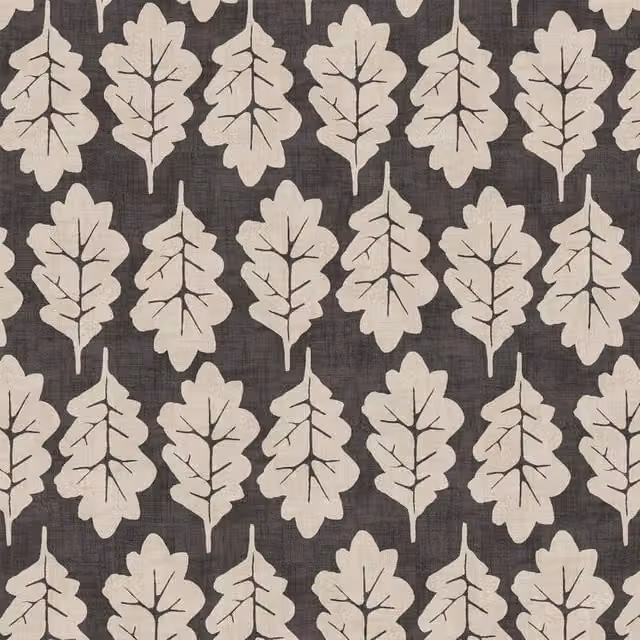 iLiv Oak Leaf Fabric Armchair in Ebony Black and Grey