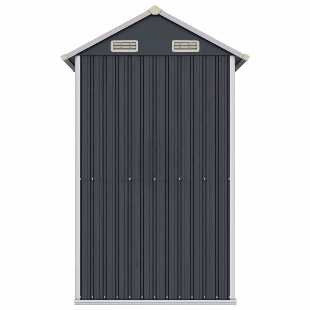 Berkfield Home Garden Shed in Anthracite Grey Galvanised Steel, W/D/H: 192 x 152.5 x 237 cm – 3