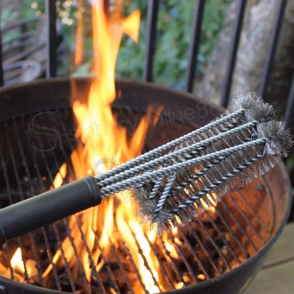 Kelvenix Black Stainless Steel BBQ Grill Brush Barbecue Grate Cleaner – 3