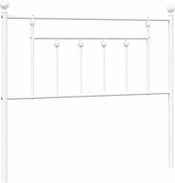 Berkfield Home Classic Metal Headboard, White, Width: 100 cm