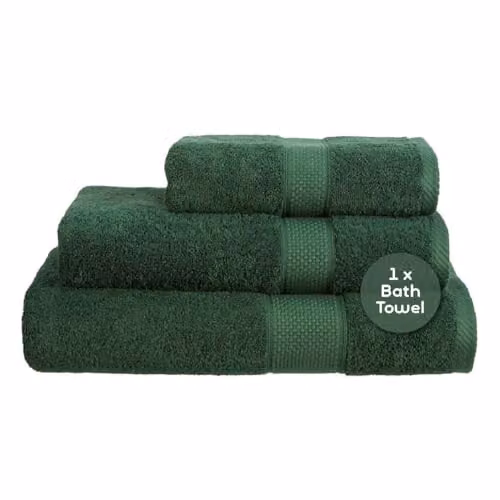 Linens Limited Turkish Cotton Bath Sheet, Forest Green, 130 x 70 cm