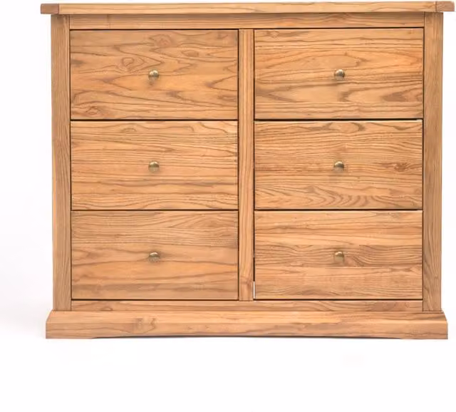 Cabinet Bits Salerno 6 Drawer Chest of Drawers in Sand Brown