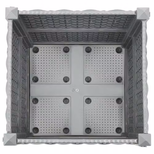 vidaXL Grey Plastic Raised Bed W/D/H: 40 x 40 x 38 cm – 2