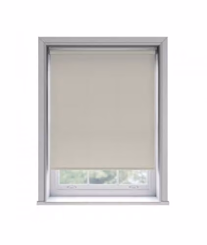 New Edge Blinds Oyster Thermal Blackout Roller Blind, Black, W: 70 cm, H: 170 cm