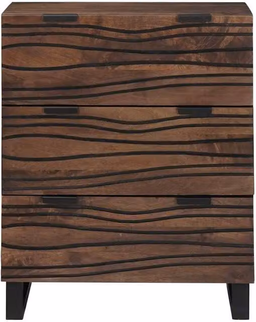Berkfield Home Sideboard in Brown Solid Mango Wood, W/D/H: 60 x 33.5 x 75 cm – 1