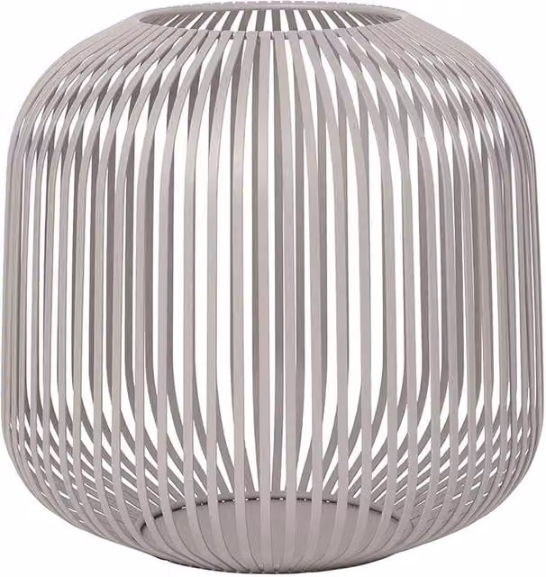 Blomus Lito Lantern Candle Holder in Grey Metal, Height: 27.0 cm