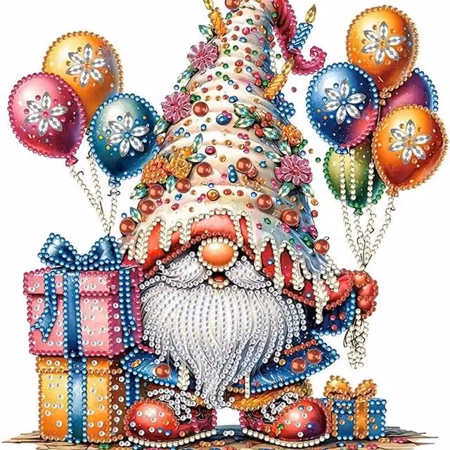 Syntego Birthday Gnome Diamond Painting Tabletop Kit in Multicolour