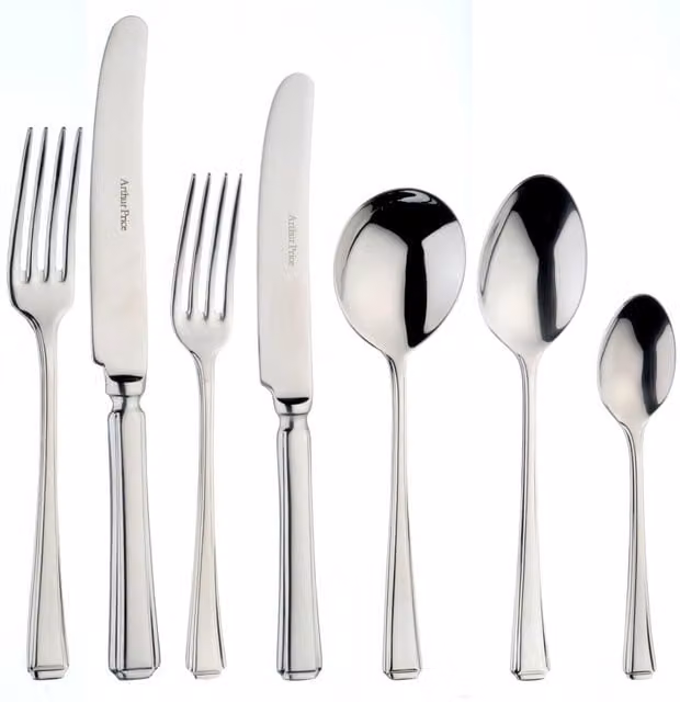 Arthur Price Harley 44 Piece Stainless Steel Cutlery Set for 6 People in Silver