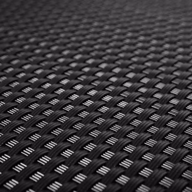True Products Black Rattan Weave Artificial Screening Fencing Mat