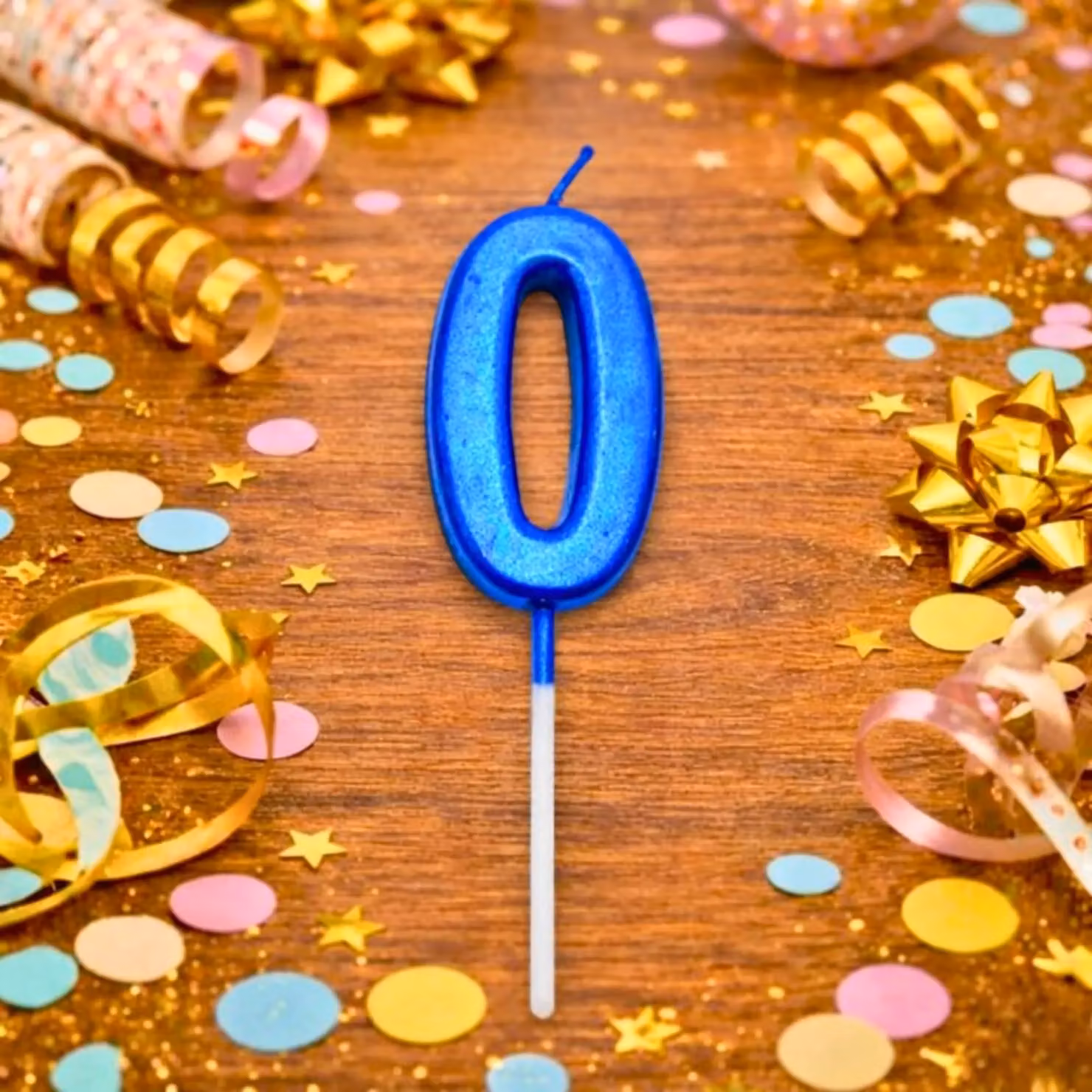 Shatchi Blue Number 0 Birthday Cake Topper Candle – 5