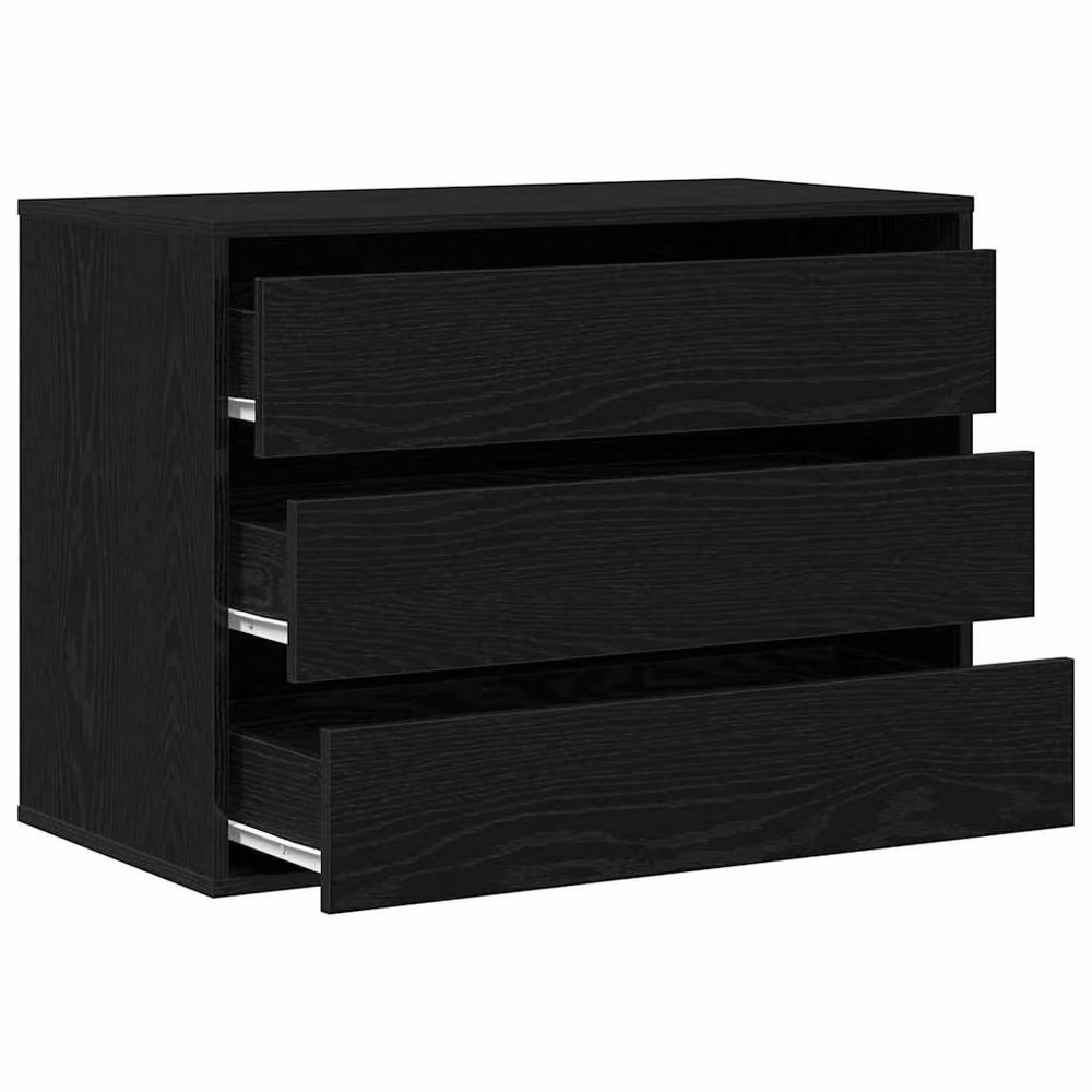 Berkfield Home Modern Corner Chest of Drawers in Black Oak, W/D/H: 80 x 41 x 58 cm – 3