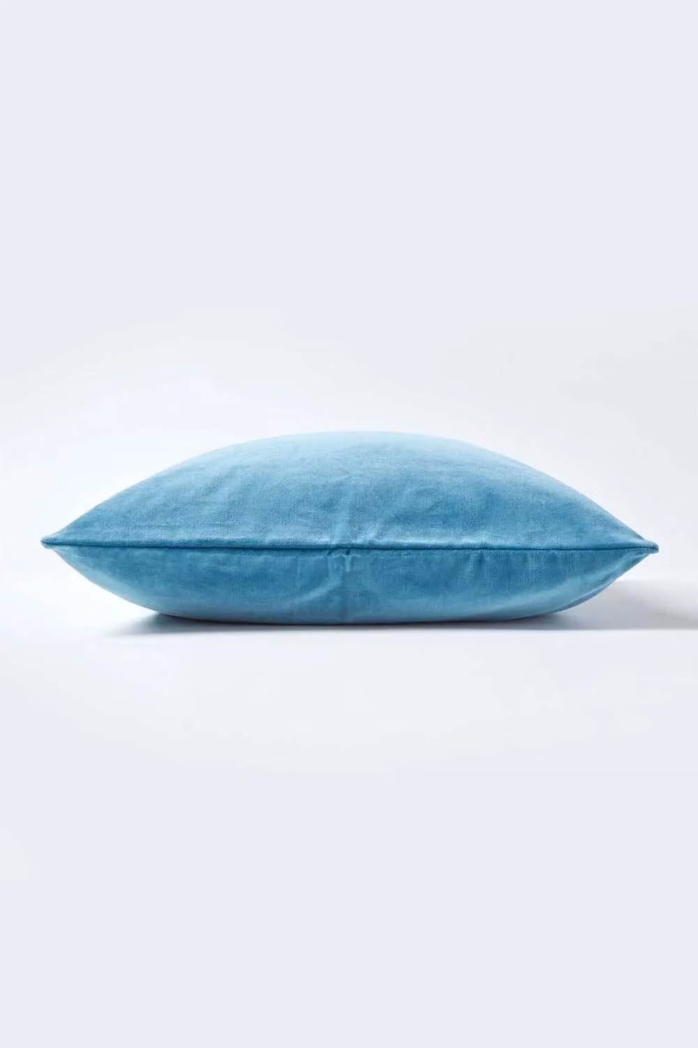 Homescapes Blue Velvet Cotton Square Cushion Cover, W/D/H: 40 x 40 x 40 cm – 2