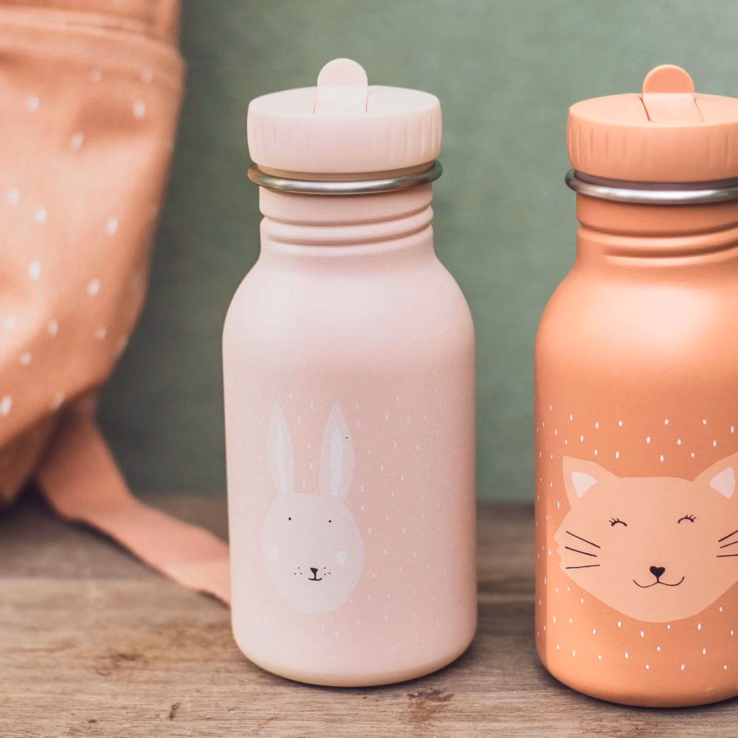 Trixie Mrs. Rabbit Stainless Steel Childrens Water Bottle, Pink, 350ml – 2