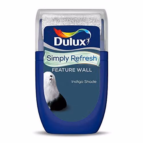 Dulux Simply Refresh Feature Wall Matt Emulsion Paint in Indigo Blue, 30 ml – 3