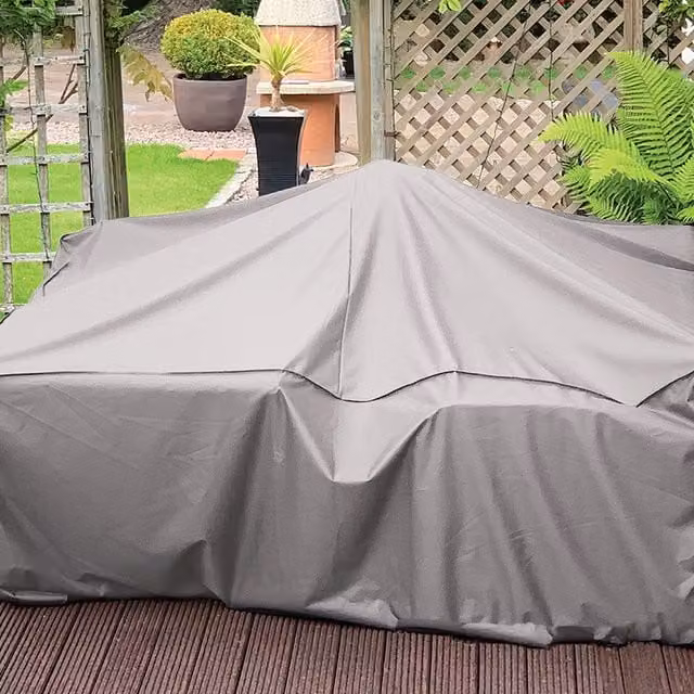 Royalcraft Grey Heavy Duty Polyester One Piece Cover for 8 Seat Corner Sofa