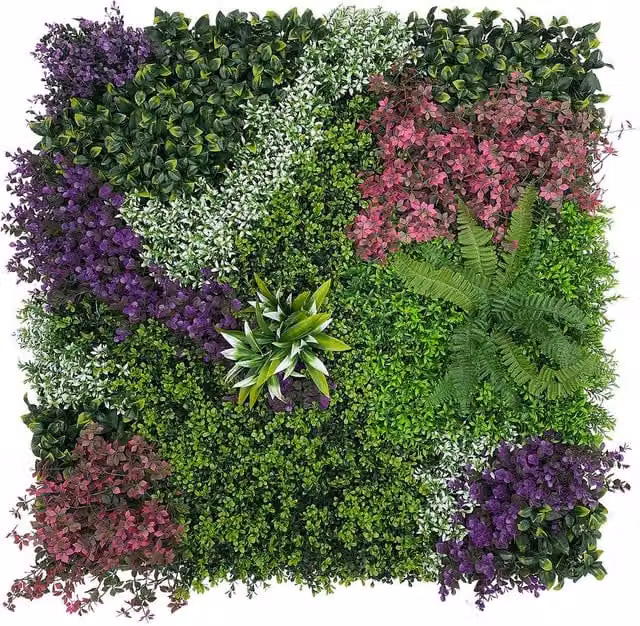 INMTFEI Artificial Hedge Panel Green Faux Wall Privacy Screen W/H: 100 x 100 cm