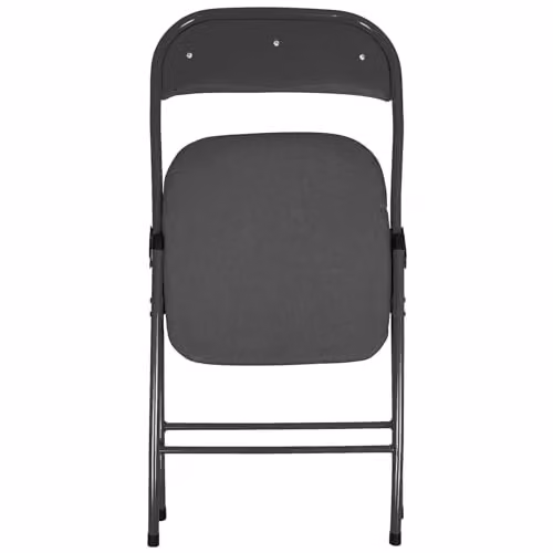 Harbour Housewares Set of 2 Black Fabric Padded Metal Folding Chairs – 3