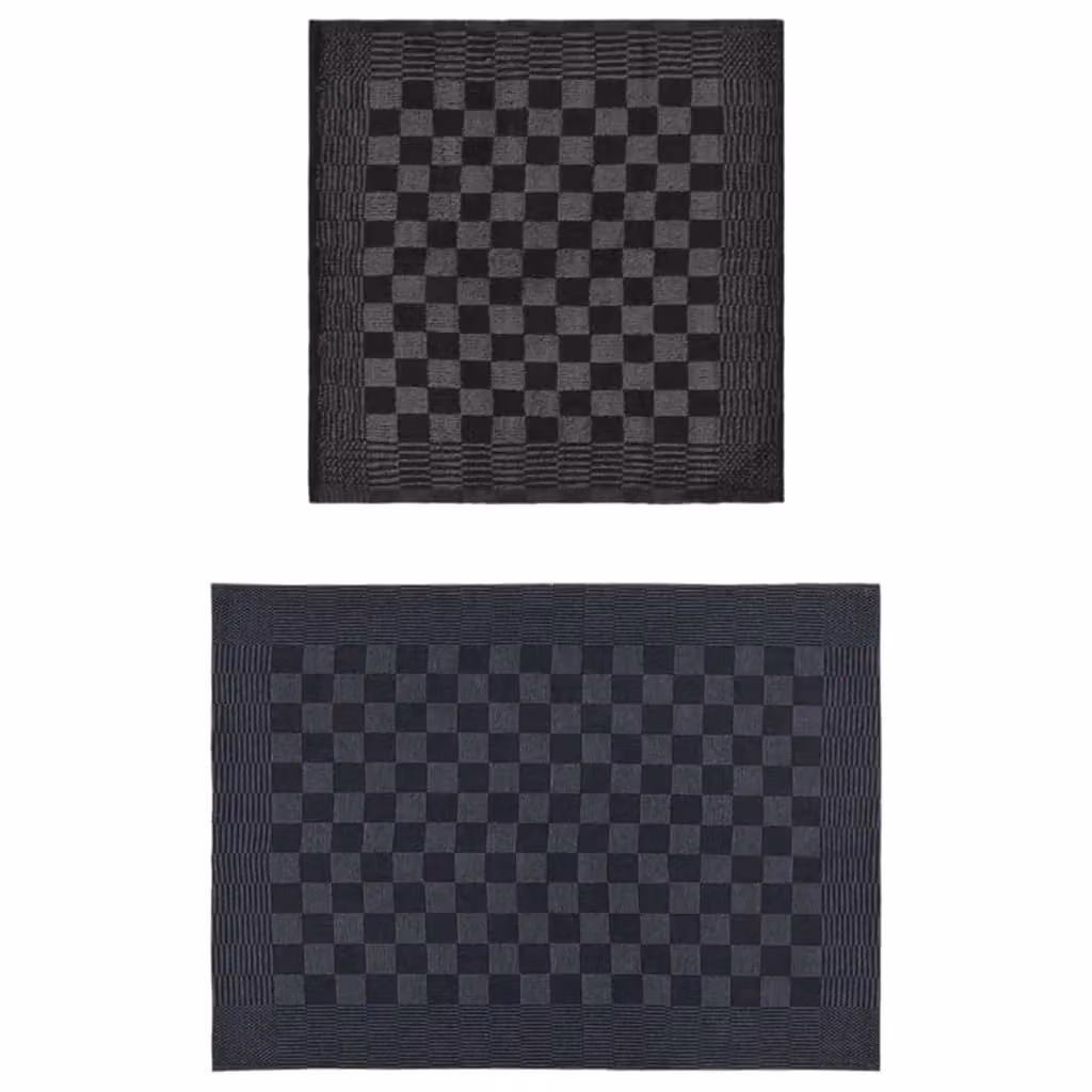 Berkfield Home 20 Piece Cotton Towel Set in Black and Grey – 2