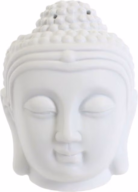 Kingsbury Gifts White Ceramic Buddha Head Tabletop Oil Burner