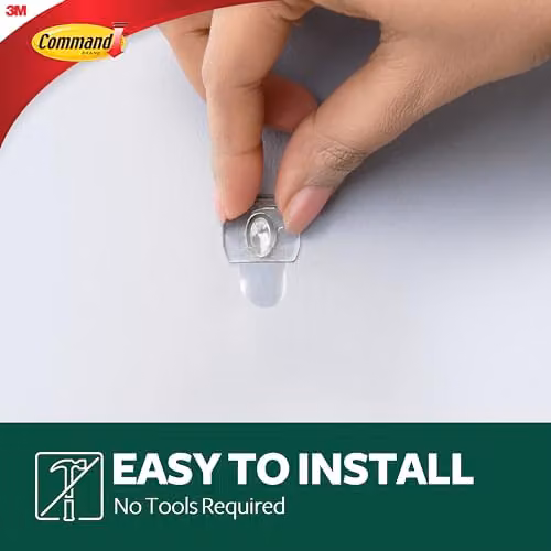 3M Command Outdoor Decorating Clips in White and Transparent Plastic – 4