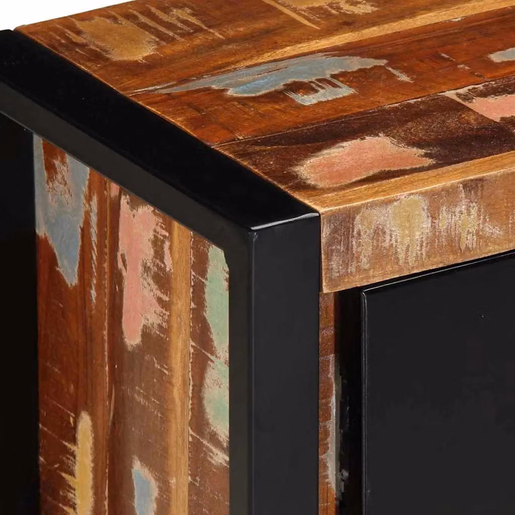 Berkfield Home Industrial Solid Reclaimed Wood TV Cabinet in Brown W/D/H: 100 x 30 x 40 cm – 4