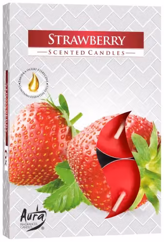 KDMD Set of 6 Strawberry Scented Tealights in Red – 2