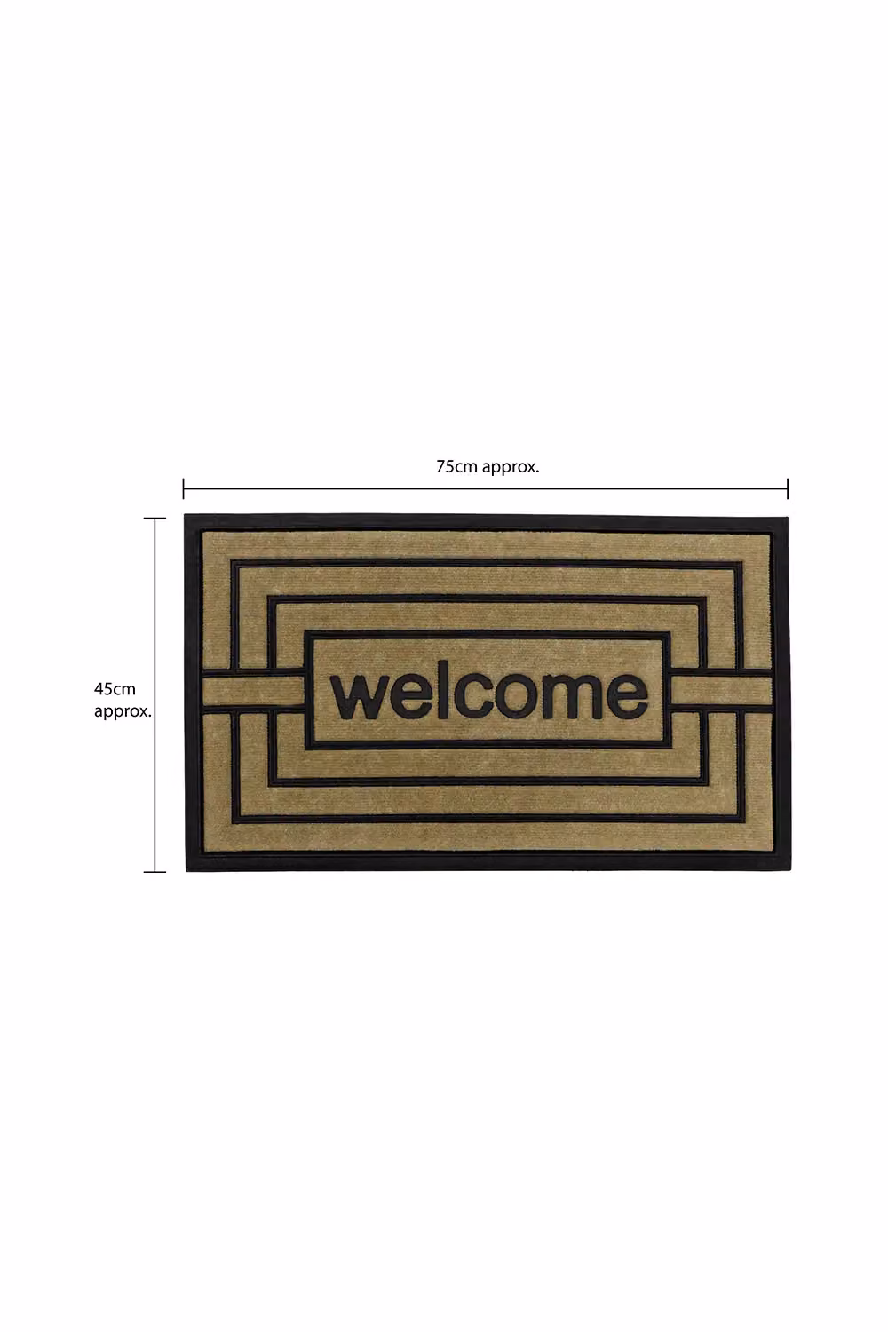 JVL Vienna Rubber Backed Scraper Doormat, Brown, W: 45 cm, D: 75 cm – 4
