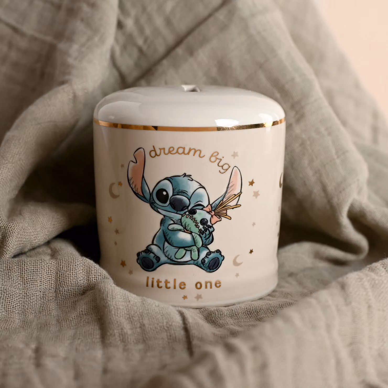 Disney Stitch Magical Beginnings Ceramic Money Bank in Gold and Multicolour – 3