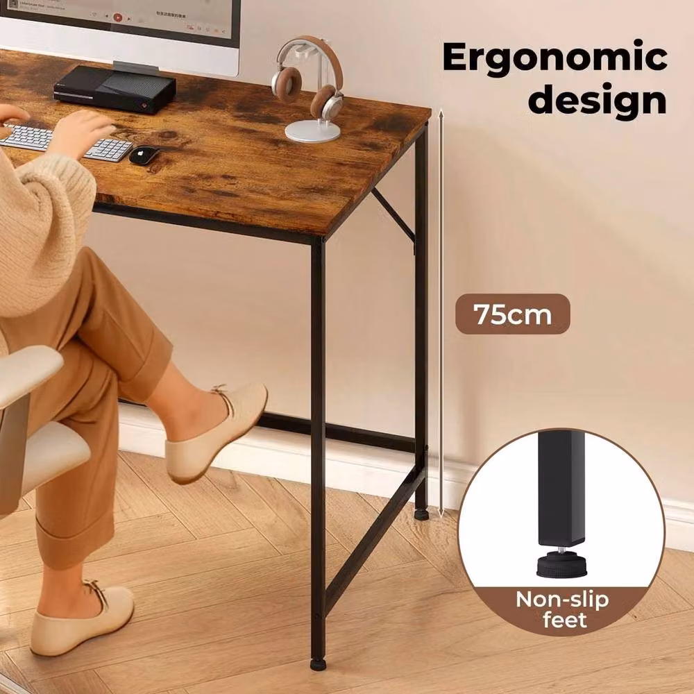 FORGEVIO Computer Desk Study Table and Home Office Workstation in Brown, W: 160 cm, D: 160 cm, H: 75 cm – 4