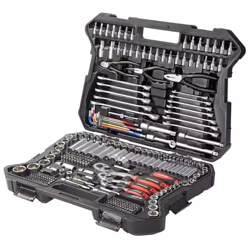 STARWORK True Mechanic 314-Piece Professional Metric Mechanics and Socket Tool Set in Black Chrome Vanadium Steel